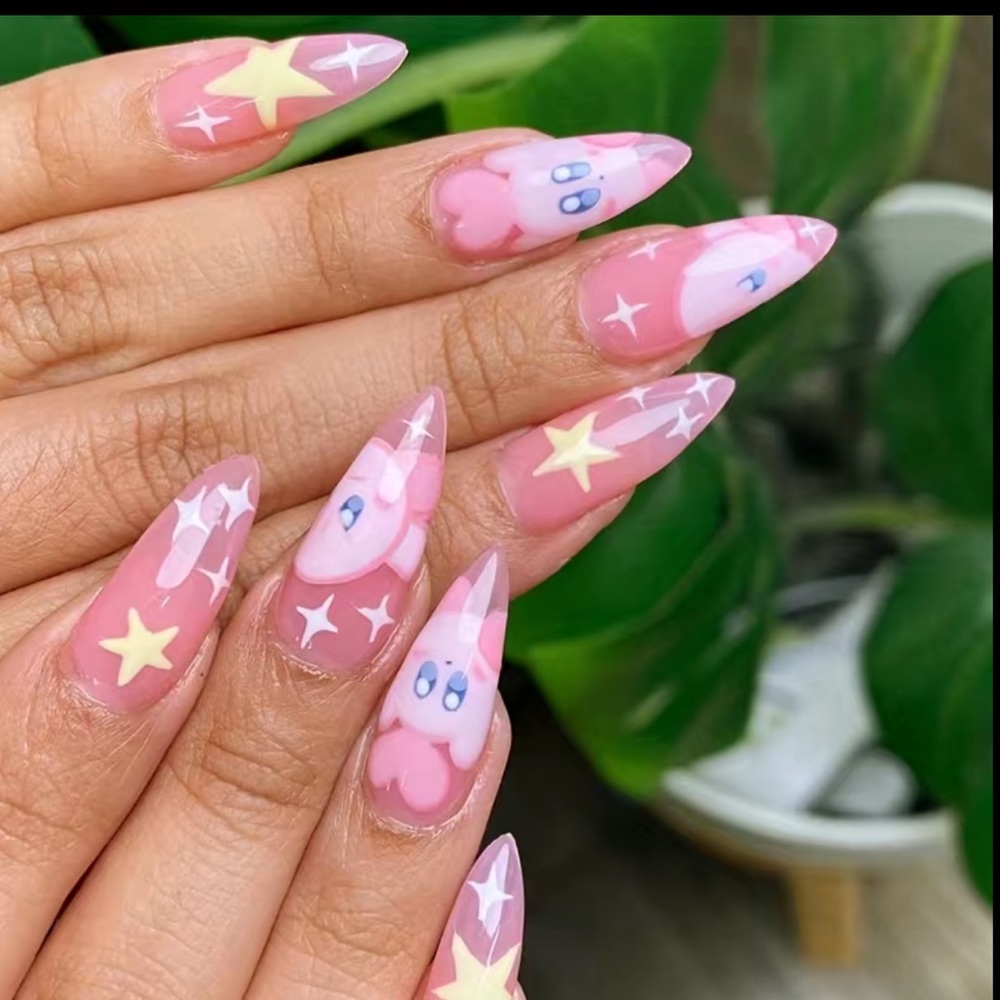 24 pc Kirby Almond press on Nails